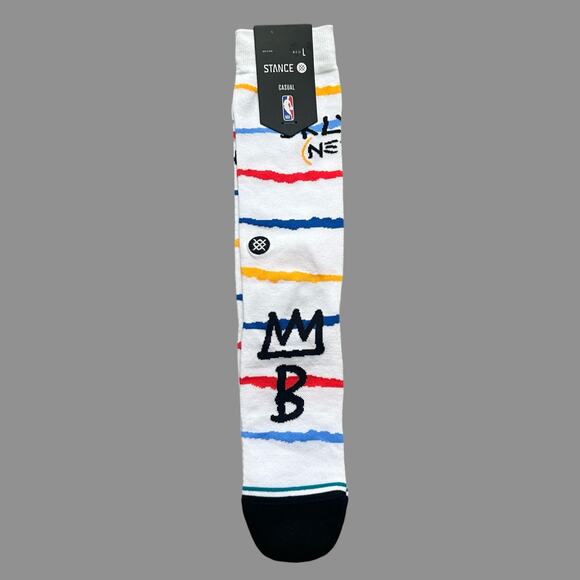 Stance Socks NBA 2023 City Edition Crew Socks Brooklyn Nets Size L (9-13) NWT - Picture 1 of 8